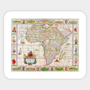 Ancient Africa Map 2 Sticker